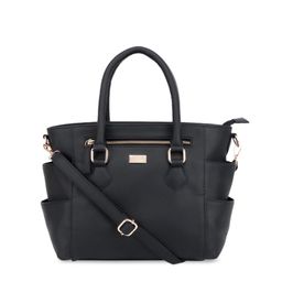 yelloe Black Solid Handheld Bag-41