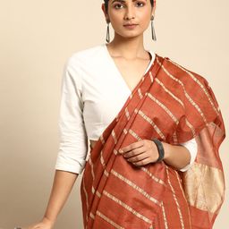 Taavi Striped Zari Bhagalpuri Saree-image-38