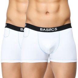BASIICS by La Intimo Men Pack of 2 White Trunks BCSTR030B055-picture-6