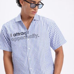 glitchez Typo Mood Stripe Relaxed Fit Shirt-image-27