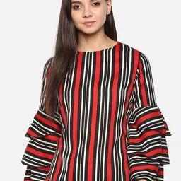 Indietoga Women Red Striped Top-image-42