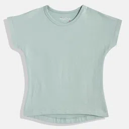 METRO KIDS COMPANY Girls Green Solid Crop Top-picture-45