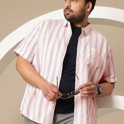 Sztori Plus Size Striped Casual Shirt-image-102