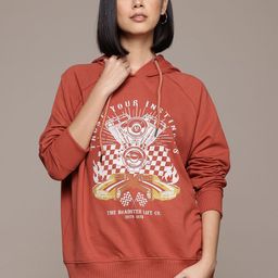The Roadster Lifestyle Co. Printed Hooded Sweatshirt-image-100