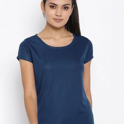 ScoldMe Women Teal Blue Slim Fit T-shirt-picture-32