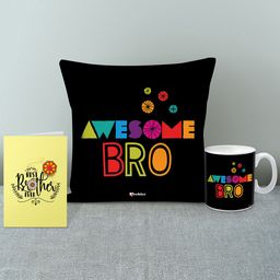 Archies Black & Yellow Rakhi Combo Gift Set-image-35