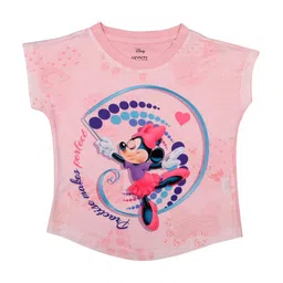 Disney by Wear Your Mind Girls Pink Printed Top-image-99