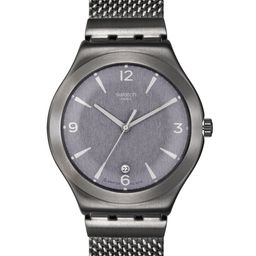 Swatch Men Charcoal Grey Swiss Made Water Resistant Analogue Watch-image-13
