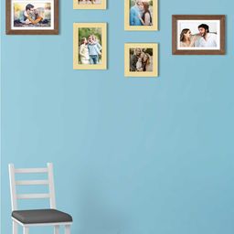 Art Street Set Of 6 Beige & Brown Solid Individual Acrylic Photo Frames-3