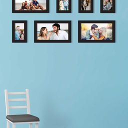 Art Street Set Of 7 Black Solid Individual Wall Photo Frames-9