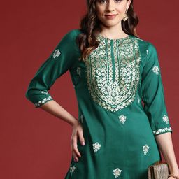 Anouk Ethnic Motifs Printed Straight Kurta-picture-31