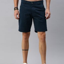 Roadster Men Navy Blue Solid Regular Fit Regular Shorts-image-60