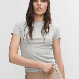 MANGO Round Neck Short Sleeves Regular Fit T-shirt-picture-38