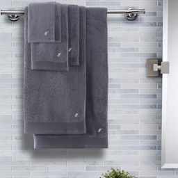 MASPAR Unisex Set Of 6 Grey Solid 550 GSM Towels-7