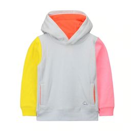 Cherry Crumble Boys Grey Colourblocked Hooded Sweatshirt-image-26