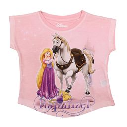 Disney Princess by Wear Your Mind Girls Pink PrincessPrinted Top-image-86