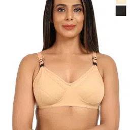 Mine4Nine Pack Of 3 Maternity Full Coverage Cotton Bra-picture-4