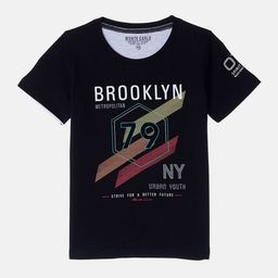 Monte Carlo Boys Black Typography Printed T-shirt-image-33