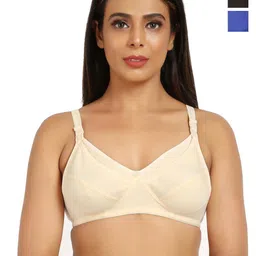 Mine4Nine Pack Of 3 Maternity Full Coverage Cotton Bra-picture-3