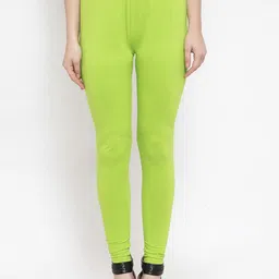 TAG 7 Women Green Solid Ankle-Length Leggings-image-15