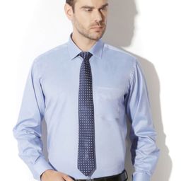 Van Heusen Men Blue Slim Fit Solid Formal Shirt-image-90