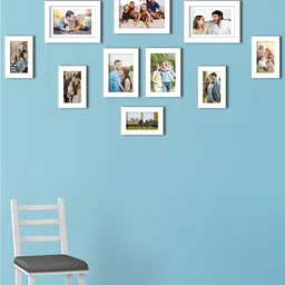 Art Street Set Of 10 White Solid Individual Wall Photo Frames-41
