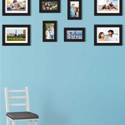 Art Street Set Of 8 Black Solid Individual Wall Photo Frames-11