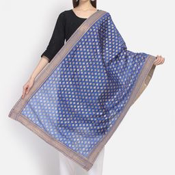 amraoo Blue Printed Dupatta-image-1