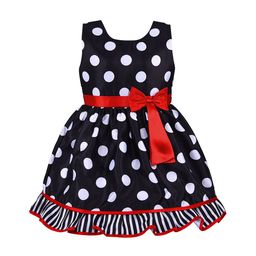 Wish Karo Girls Black Printed Fit and Flare Dress-image-56
