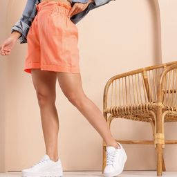 Mast & Harbour Women Mid-Rise Paper Bag Shorts-image-39