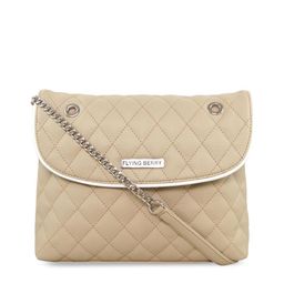 FLYING BERRY Beige Solid Sling Bag-11