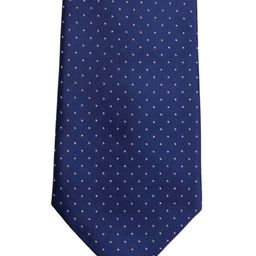 The Tie Hub Blue & White Woven Design Broad Tie-image-15