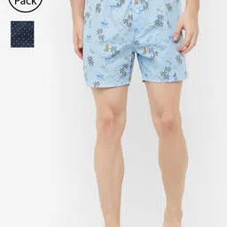 URBAN SCOTTISH Men Pack of 2 Printed Pure Cotton Boxers USBX2038-image-77