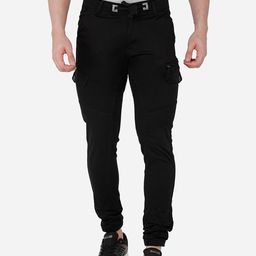 beevee Men Black Cargos Trousers-image-69