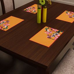 SEJ by Nisha Gupta Set of 4 Multicoloured Printed Table Placemats-53