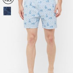 URBAN SCOTTISH Men Pack of 2 Blue Printed Pure Cotton Boxers USBX2029-image-99