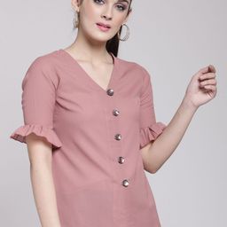 plusS Women Pink Solid Top-image-95