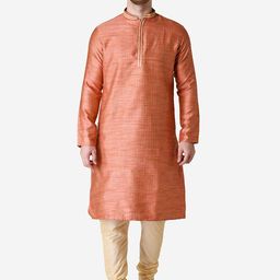 TABARD Men Jacquard Plain Kurta-image-21