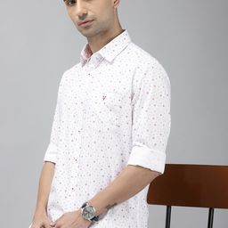 Van Heusen Sport Pure Cotton Slim Fit Geometric Printed Casual Shirt-image-12