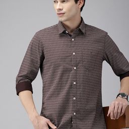 Van Heusen Sport Pure Cotton Slim Fit Opaque Printed Casual Shirt-image-72
