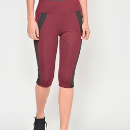 Chkokko Women Maroon Solid Skinny Fit Capris-picture-15