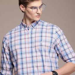 Nautica Pure Cotton Classic Checked Casual Shirt-image-53