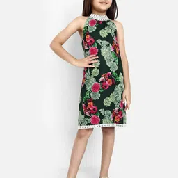 BAESD Girls Floral Printed Cotton Sheath Dress-image-65