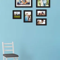 Art Street Set Of 6 Black Solid Individual Wall Photo Frames-20