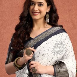 Sangria Woven Bandhani Printed Tussar Saree-image-18