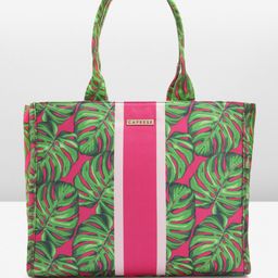 Caprese Tropical Print Structured Shoulder Bag-23