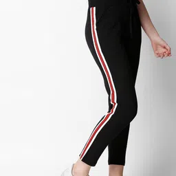I like me Women Black Solid Slim Fit Track Pants-image-68
