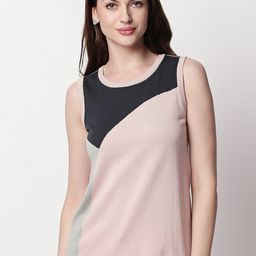 RAREISM Women Pink & Black Colourblocked Pure Cotton Top-picture-46