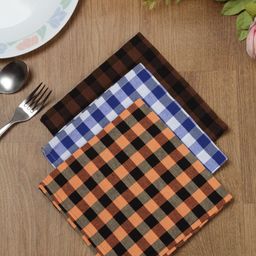 HOSTA HOMES Set Of 6 Checked Table Napkins-9