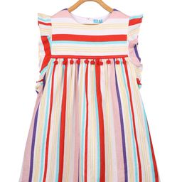 Miyo Multicoloured Striped A-Line Dress-picture-9